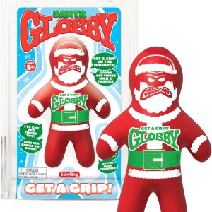 Schylling Santa Globby - Sensory Toy with a Tough Squish - Get a Grip with a Santa-Themed Squeeze - Ages 3 and Up - One Santa